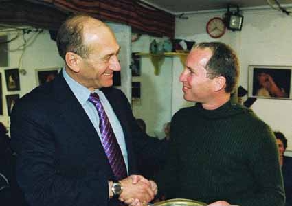 Ehud Olmert and Yaron Margolin 2001