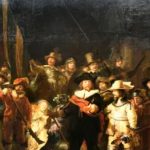 The Nightwatch by Rembrandt משמר הלילה - רמברנדט - יצירת מופתבודדים הצליחו כרמברנדט לתאר את הממד ההרואי שבהתגייסותו של ציבור אזרחי, פשוט, לאחוז בנשק להגנתו.