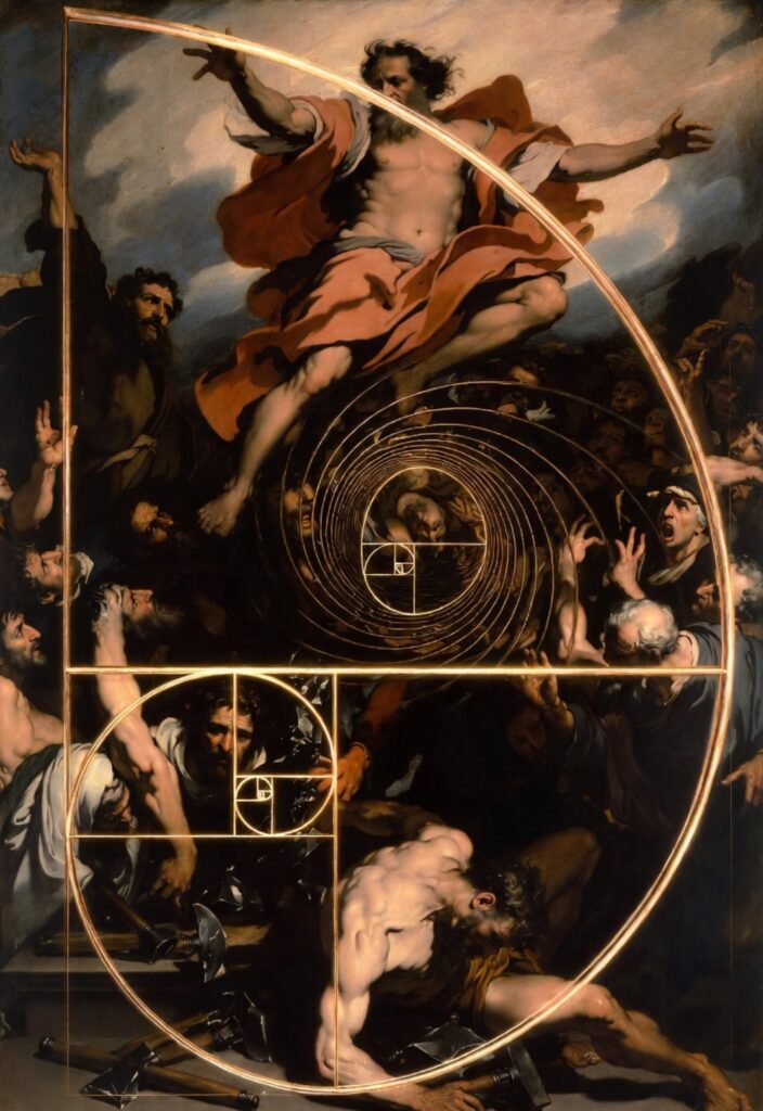 הספירלה - לפניך יצירת אמנות מאוחרת, עליה משורטטת ספירלת הזהב (או ספירלת פיבונאצ'י), כלי המבוסס על "יחס הזהב" שנועד ליצור הרכב (קומפוזיציה) שמשקף את התנועה הפנימית מבפנים החוצה, אשר מניעה את הדברים האמיתיים.